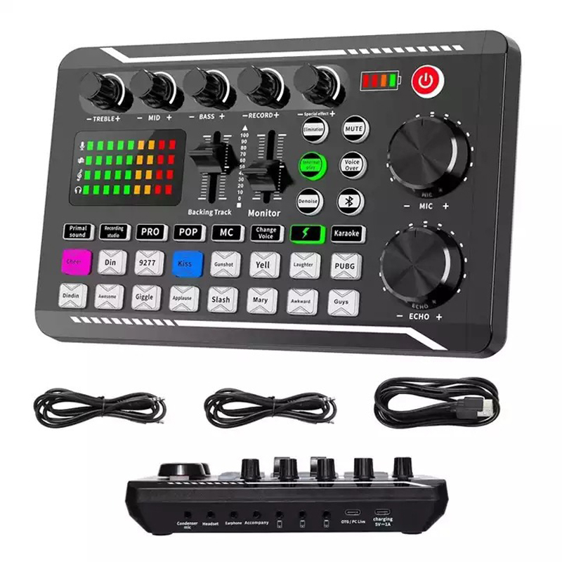 Audio Music Tiktok - F998 Canlı Ses Kartı Ses Tuner