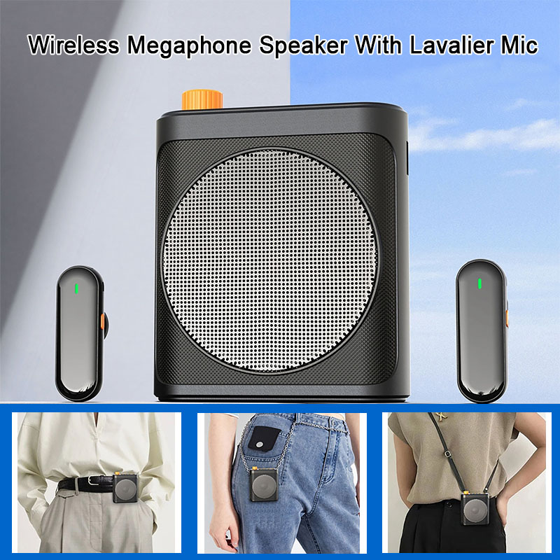 Portable Amplifier Mini - Yaka Mikrofonu ile Taşınabilir Ses Amplifikatörü