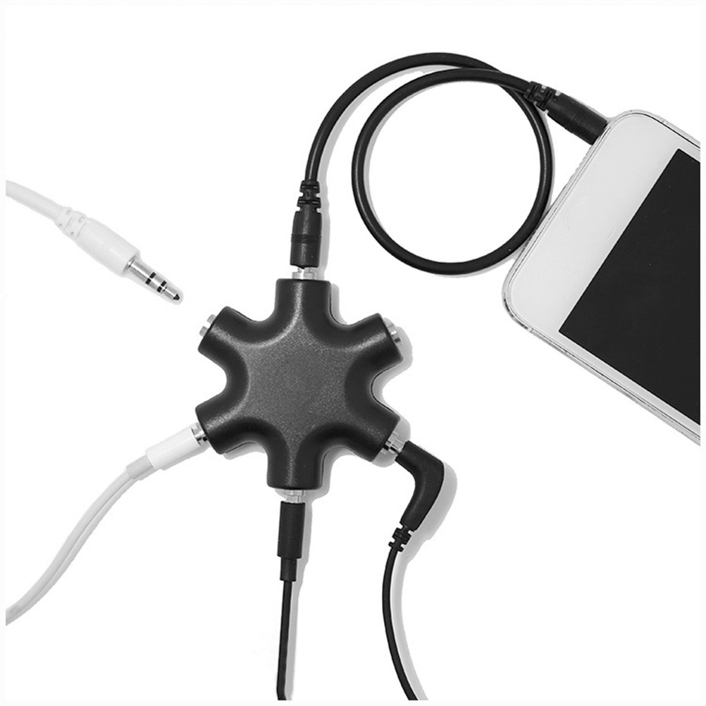 Audio Music Distribution - 6 Portlu 3,5 mm Kulaklık Bölücü