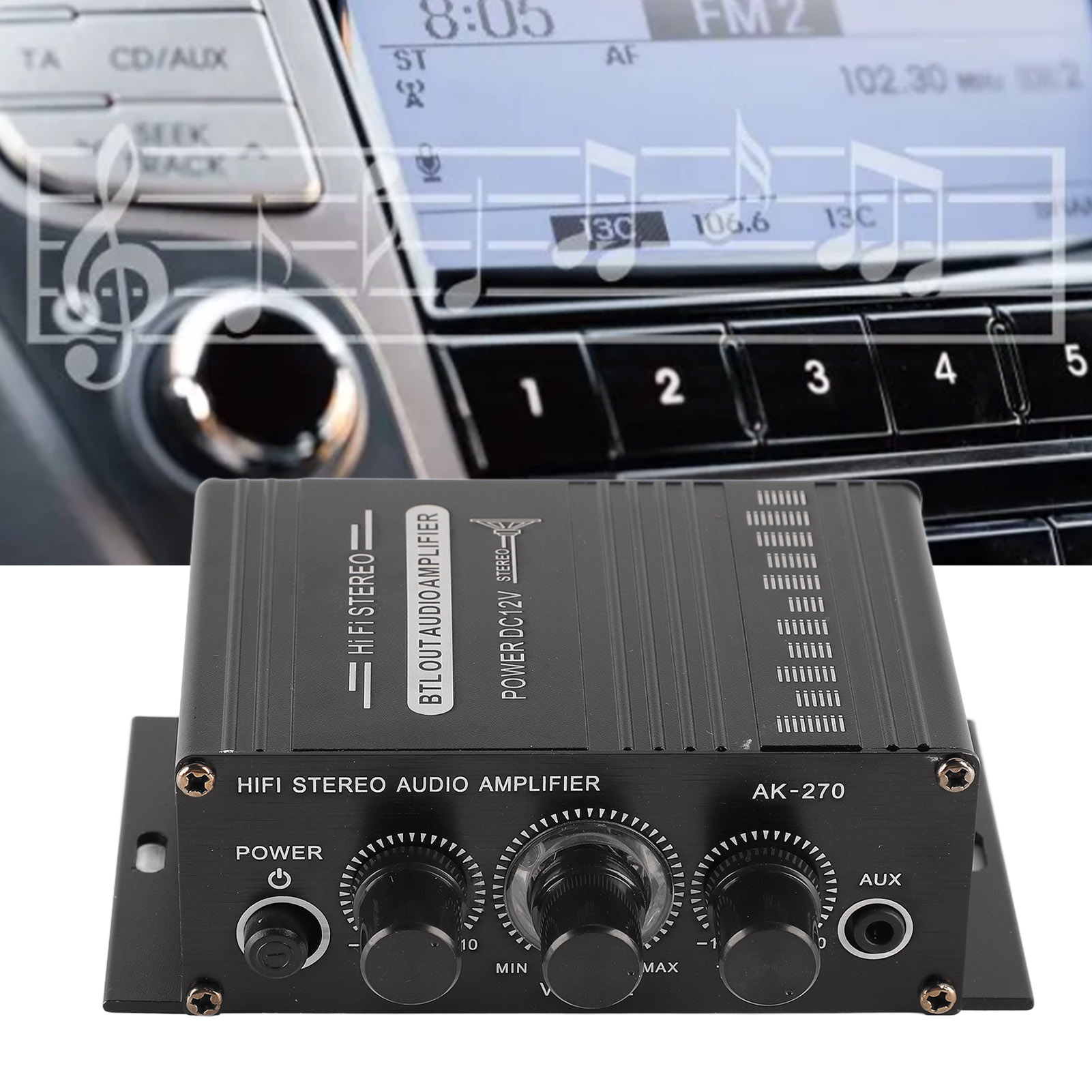 Portable Amplifier Mini - Stereo Amplifikatör Motosiklet Amplifikatör Stereo Amplifikatör