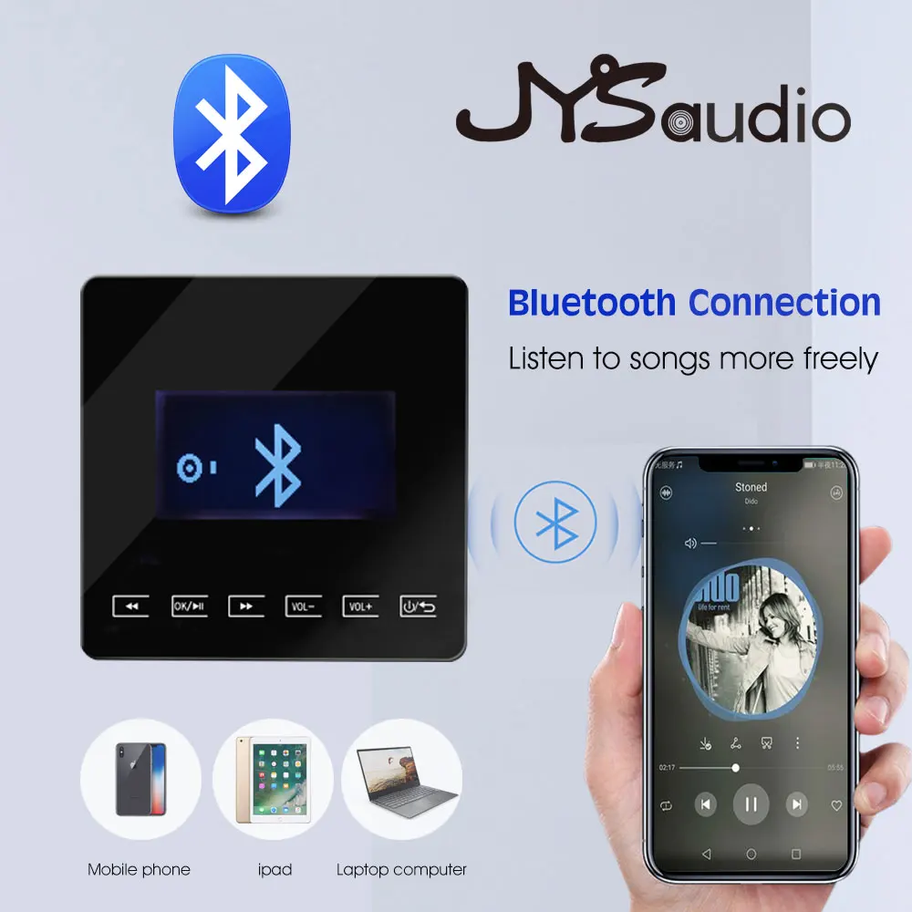 Audio Music Background - Duvar Amplifikatörü Bluetooth Uyumlu Dijital Stereo