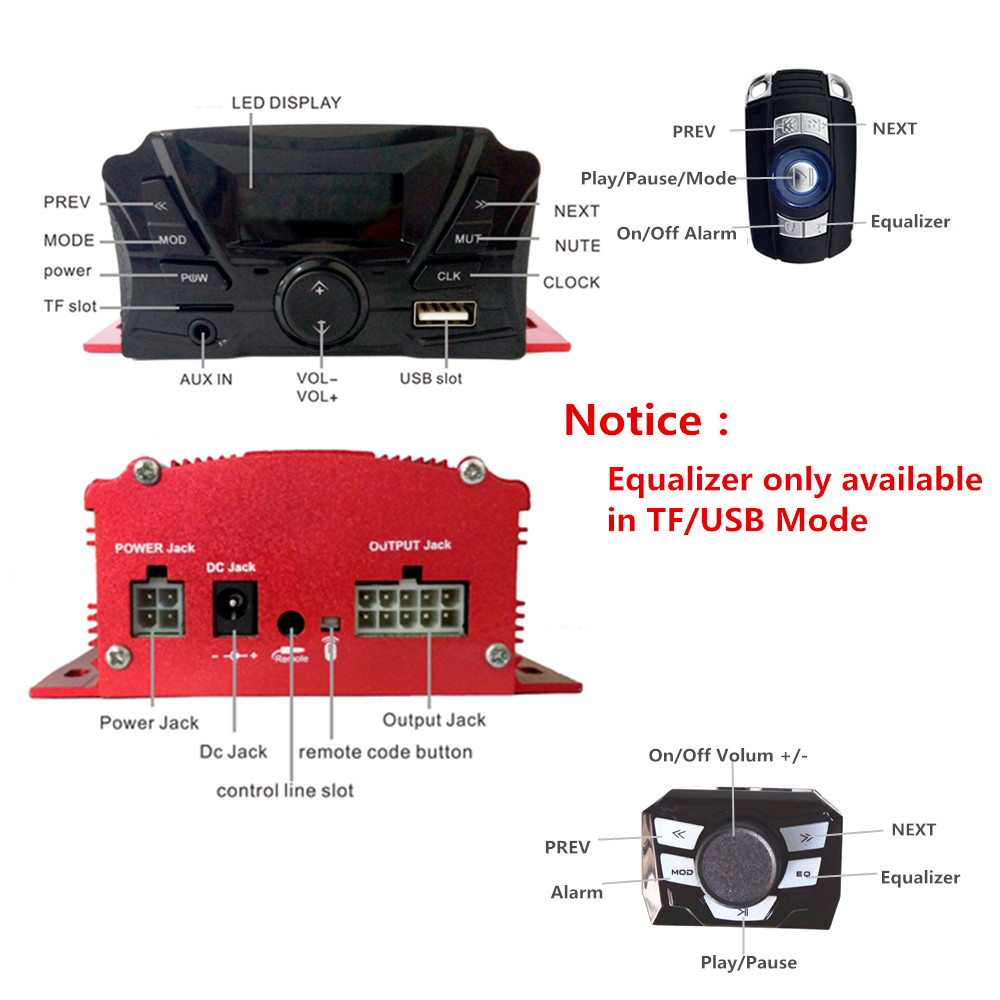 12V 4 Kanal UTV ATV Golf Araba - Audio Music Free Mp3 incelemesi ve fiyatı