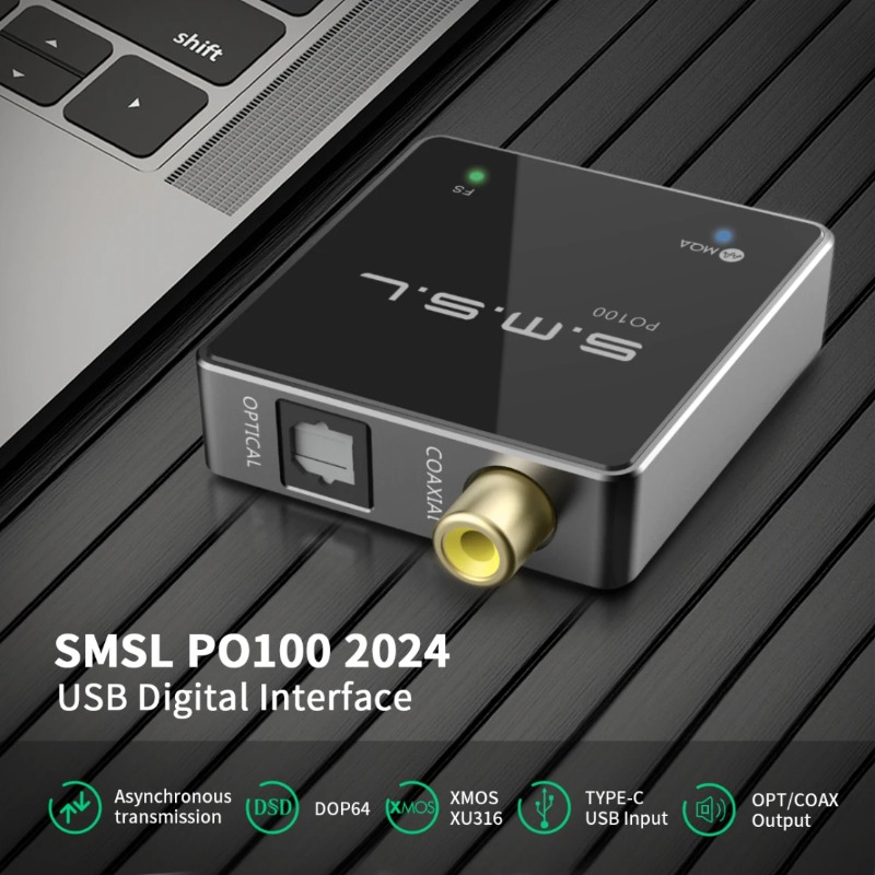 SMSL PO100 2024 USB Ses Dönüşt - Audio Music Converter incelemesi ve fiyatı