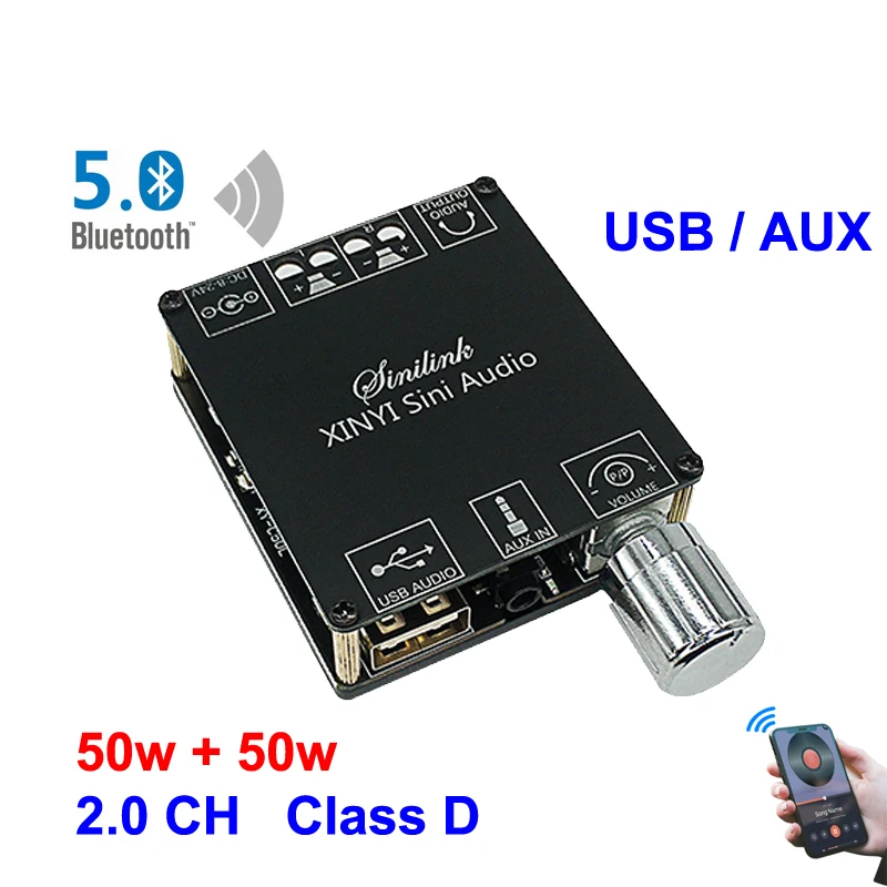 2 x 50W Bluetooth 5.0 Güç Ampl - Audio Music Player App incelemesi ve fiyatı