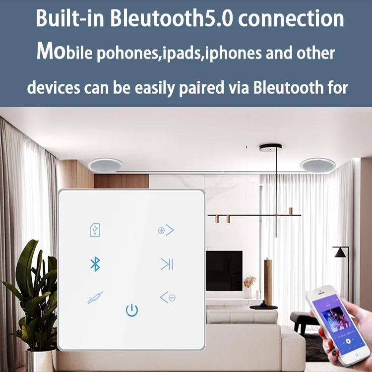 Bluetooth duvar amplifikatör e - Audio Music Background incelemesi ve fiyatı